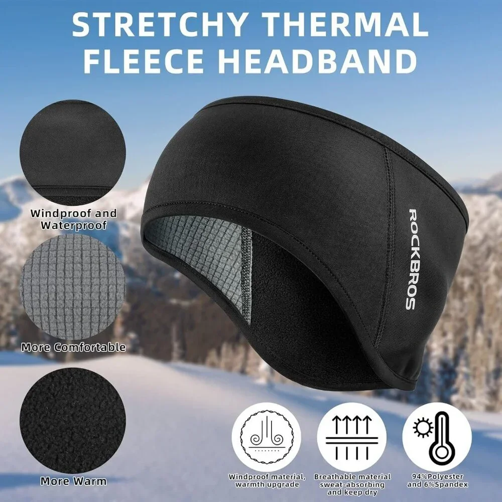 Fleece Ear Warmer Headband Women Men Winter Cold Weather Ski Running Cycling